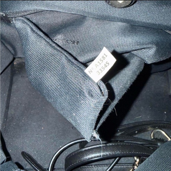 Coach Black Satchel with Gold Chain Accents